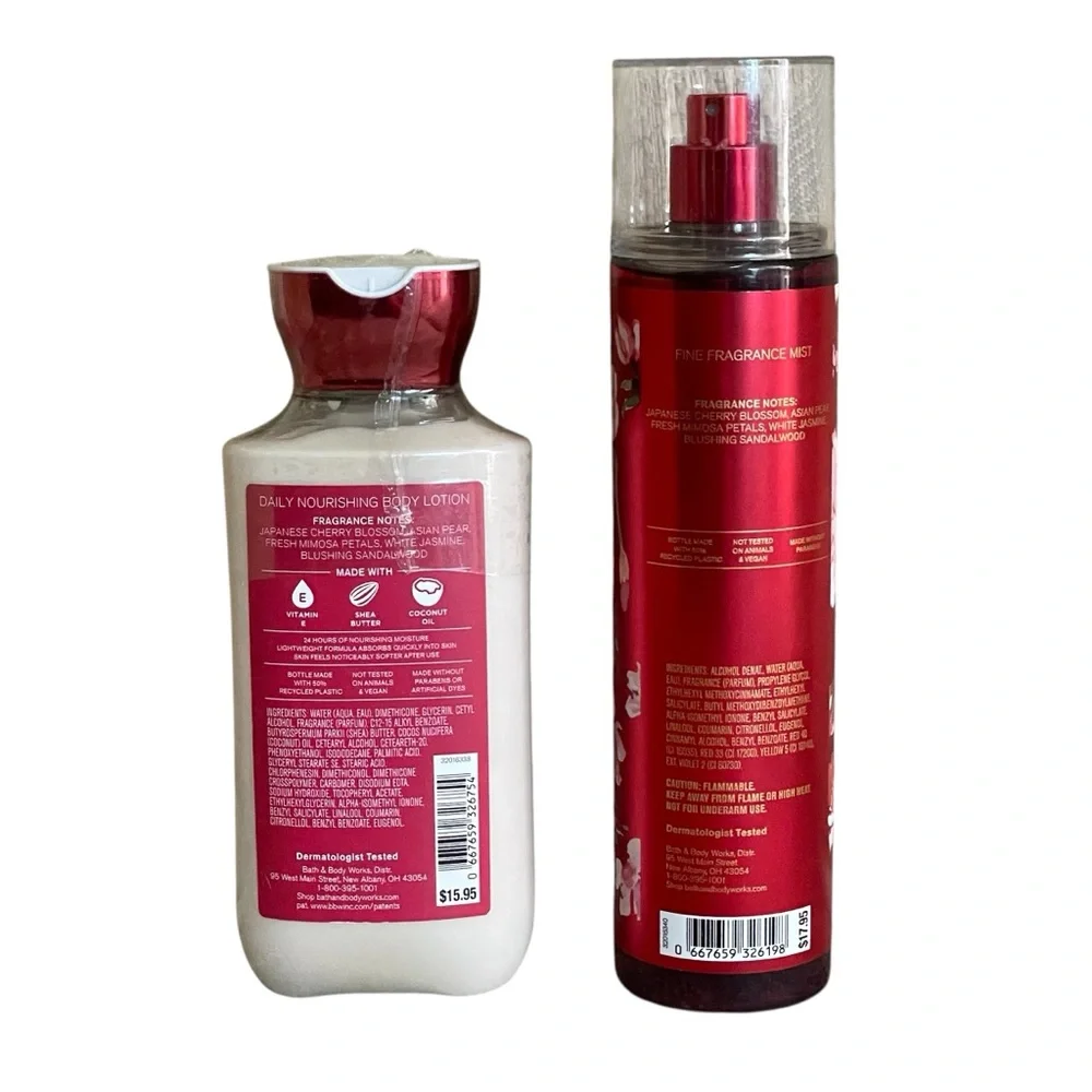 Bath & Body Works Japanese Cherry Blossom Body Lotion and Fine Fragrance Mist